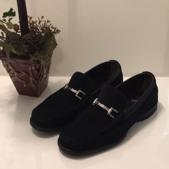 Salvatore Ferragamo Other - Authentic Ferragamo Suede Silver Horse Bit Loafers